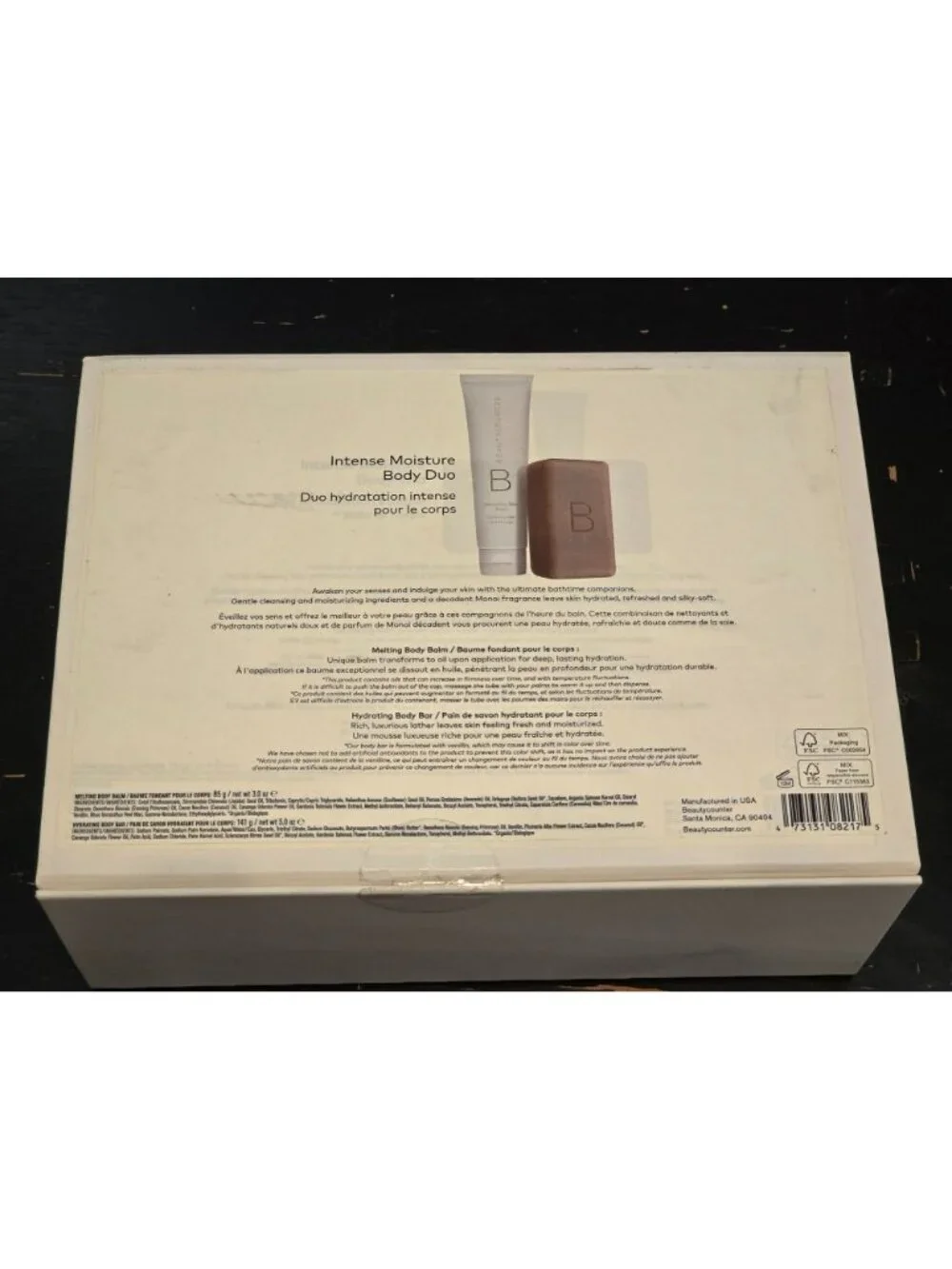 Beautycounter Monoi Melting Intense Moisture Body Duo Balm & Bar Gift Set